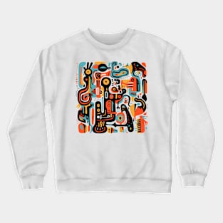 Mid Century Abstract Jazz Crewneck Sweatshirt